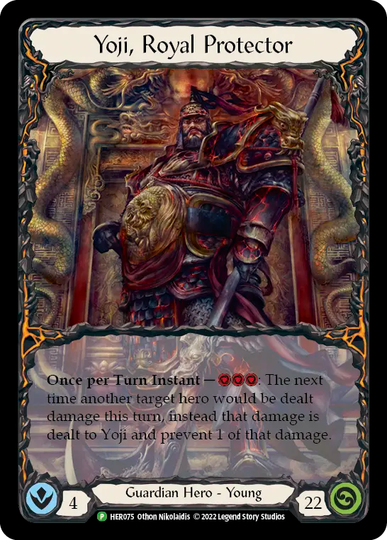 (075) Flesh & Blood TCG Hero Promos Single: Yoji, Royal Protector (Cold Foil)  Promo