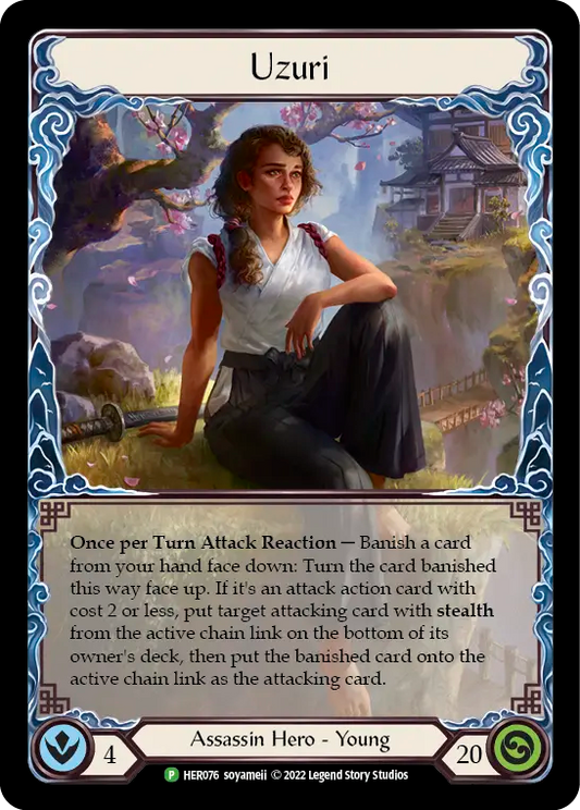 (076) Flesh & Blood TCG Hero Promos Single: Uzuri (Cold Foil)  Promo