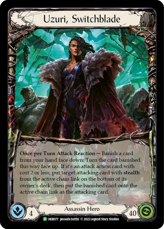 (077) Flesh & Blood TCG Hero Promos Single: Uzuri, Switchblade (Cold Foil)  Promo