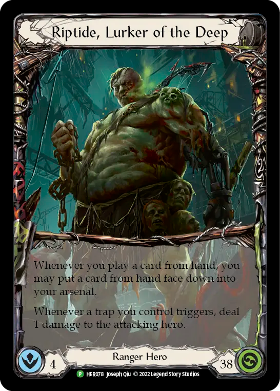 (078) Flesh & Blood TCG Hero Promos Single: Riptide, Lurker of the Deep (Cold Foil)  Promo