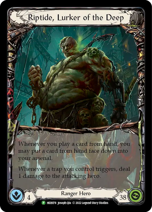 (078) Flesh & Blood TCG Hero Promos Single: Riptide, Lurker of the Deep (Cold Foil)  Promo