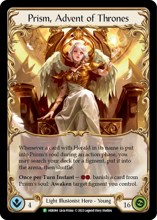 (084) Flesh & Blood TCG Hero Promos Single: Prism, Advent of Thrones (Cold Foil)  Promo