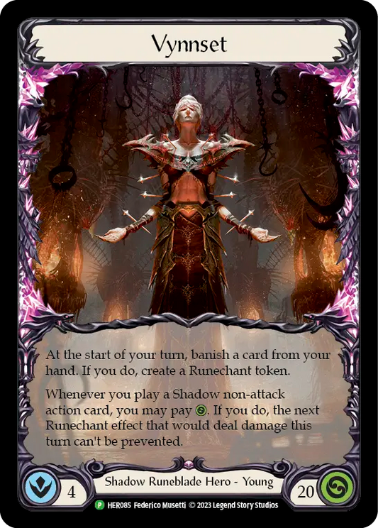 (085) Flesh & Blood TCG Hero Promos Single: Vynnset (Cold Foil)  Promo
