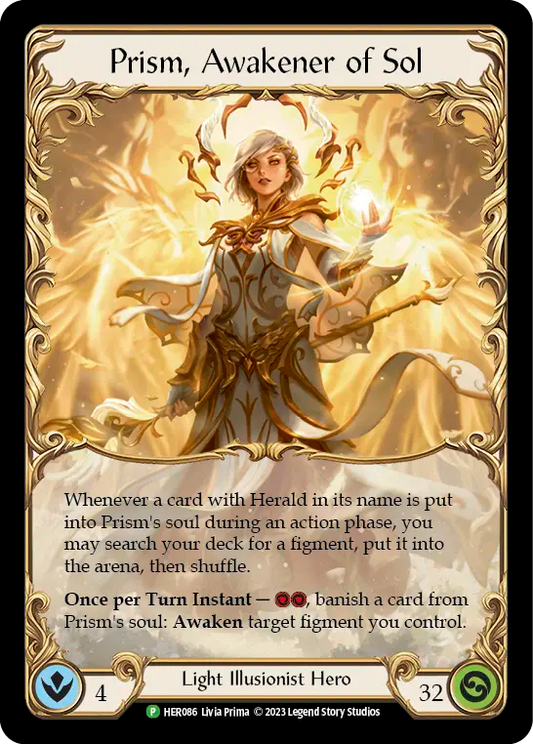 (086) Flesh & Blood TCG Hero Promos Single: Prism, Awakener of Sol (Cold Foil)  Promo