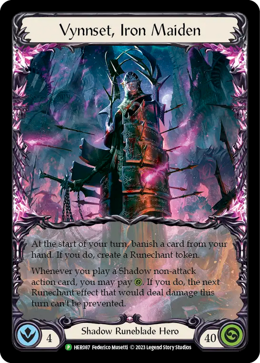 (087) Flesh & Blood TCG Hero Promos Single: Vynnset, Iron Maiden (Cold Foil)  Promo