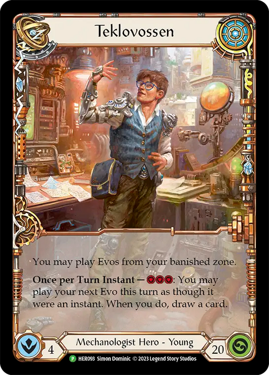 (093) Flesh & Blood TCG Hero Promos Single: Teklovossen (Cold Foil)  Promo