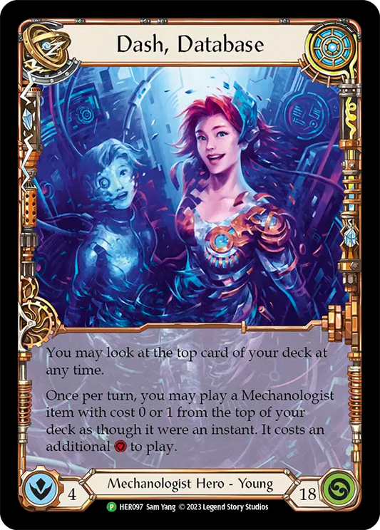 (097) Flesh & Blood TCG Hero Promos Single: Dash, Database (Rainbow Foil)  Promo