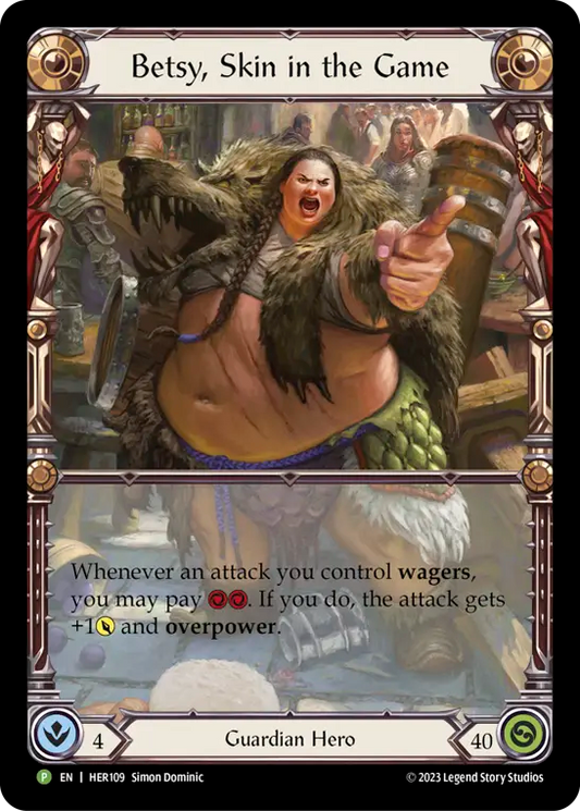 (109) Flesh & Blood TCG Hero Promos Single: Betsy, Skin in the Game (Rainbow Foil)  Promo