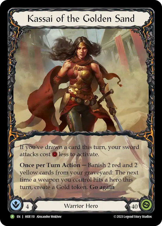 (110) Flesh & Blood TCG Hero Promos Single: Kassai of the Golden Sand (Rainbow Foil)  Promo