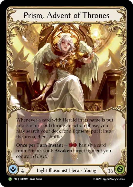 (111) Flesh & Blood TCG Hero Promos Single: Prism, Advent of Thrones (Rainbow Foil)  Promo
