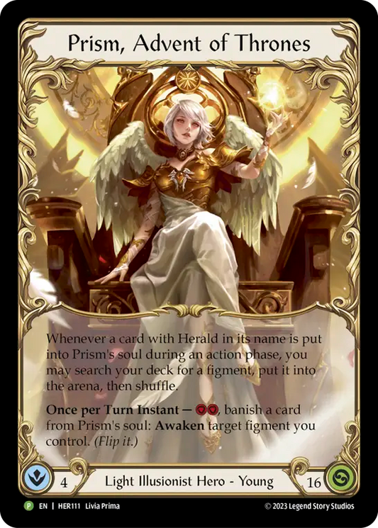 (111) Flesh & Blood TCG Hero Promos Single: Prism, Advent of Thrones (Rainbow Foil)  Promo