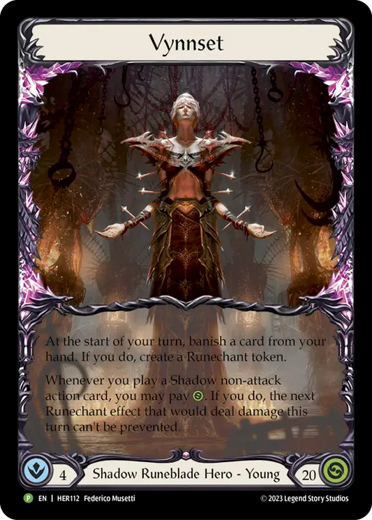 (112) Flesh & Blood TCG Hero Promos Single: Vynnset (Rainbow Foil)  Promo