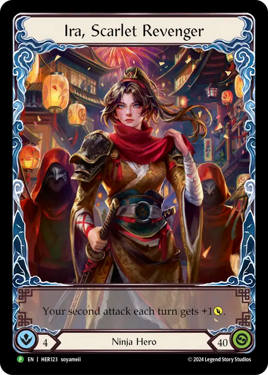 (123) Flesh & Blood TCG Hero Promos Single: Ira, Scarlet Revenger (Rainbow Foil)  Promo