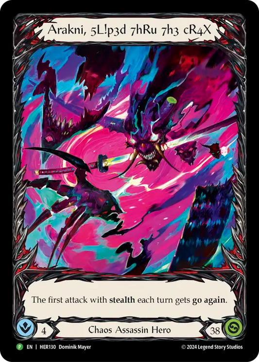 (130) Flesh & Blood TCG Hero Promos Single: Arakni, Slipped Through The Cracks (Cold Foil)  Promo