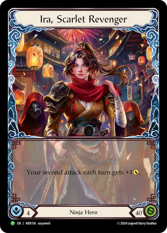 (136) Flesh & Blood TCG Hero Promos Single: Ira, Scarlet Revenger (Cold Foil)  Promo