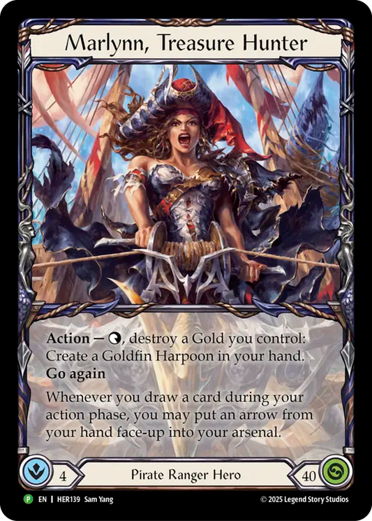 (139) Flesh & Blood TCG Hero Promos Single: Marlynn, Treasure Hunter (Rainbow Foil)  Promo