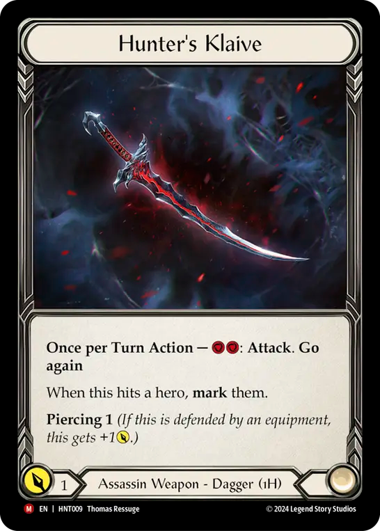 (HNT009) Flesh & Blood TCG The Hunted Single: Hunter's Klaive (Regular)  Majestic
