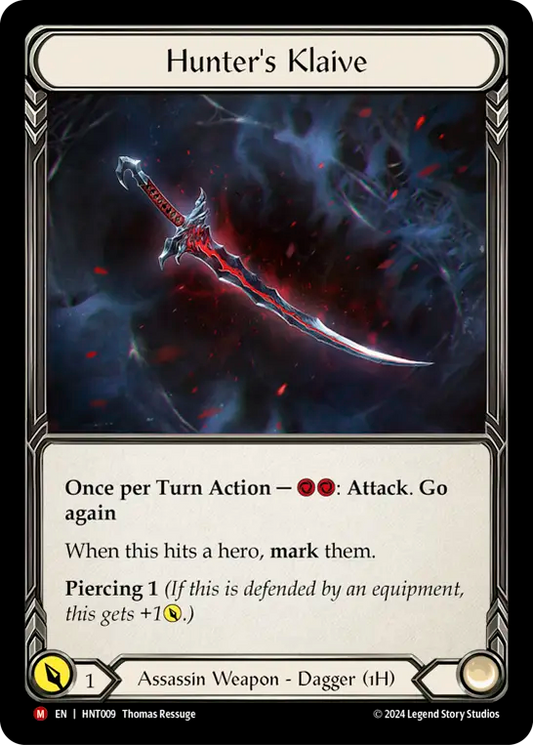 (HNT009) Flesh & Blood TCG The Hunted Single: Hunter's Klaive (Regular)  Majestic