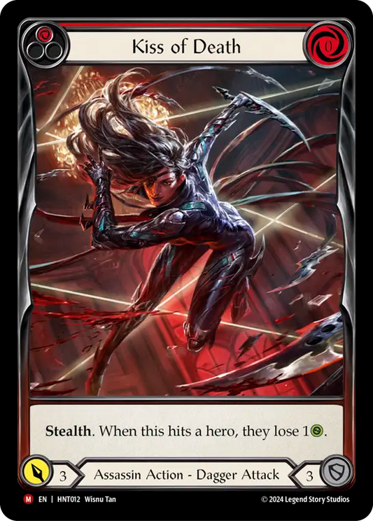 (HNT012) Flesh & Blood TCG The Hunted Single: Kiss of Death (Extended Art Cold Foil)  Majestic