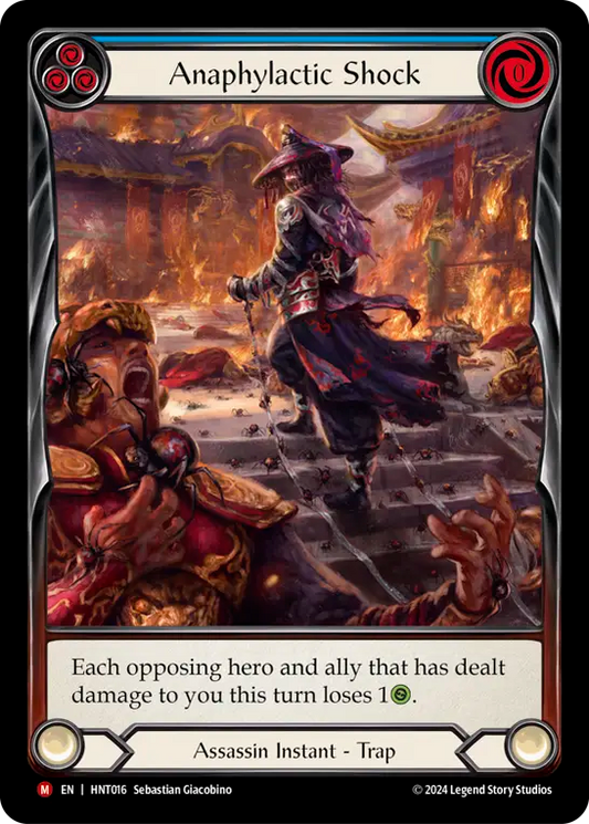 (HNT016) Flesh & Blood TCG The Hunted Single: Anaphylactic Shock (Extended Art Rainbow Foil)  Majestic