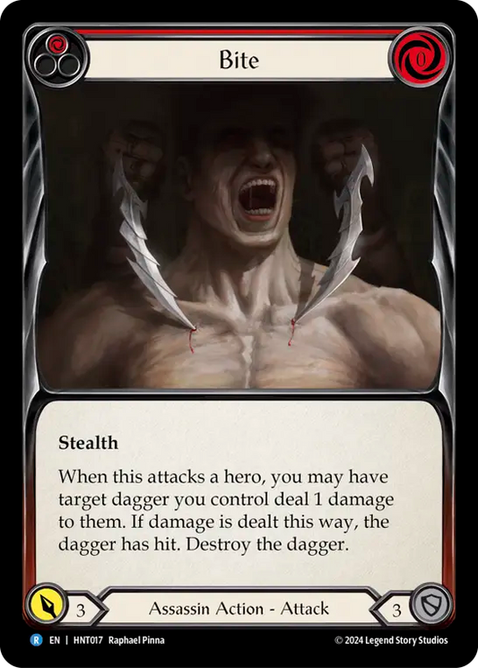 (HNT017) Flesh & Blood TCG The Hunted Single: Bite (Red) (Regular)  Rare