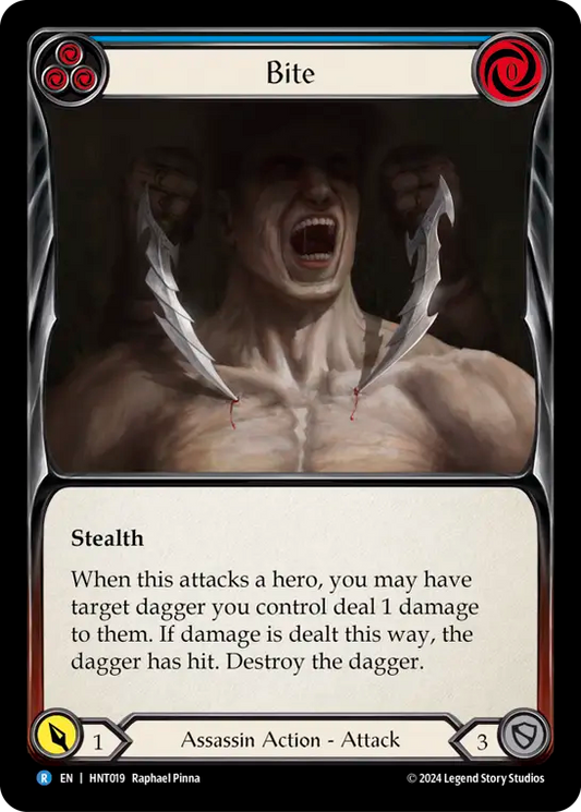 (HNT019) Flesh & Blood TCG The Hunted Single: Bite (Blue) (Regular)  Rare