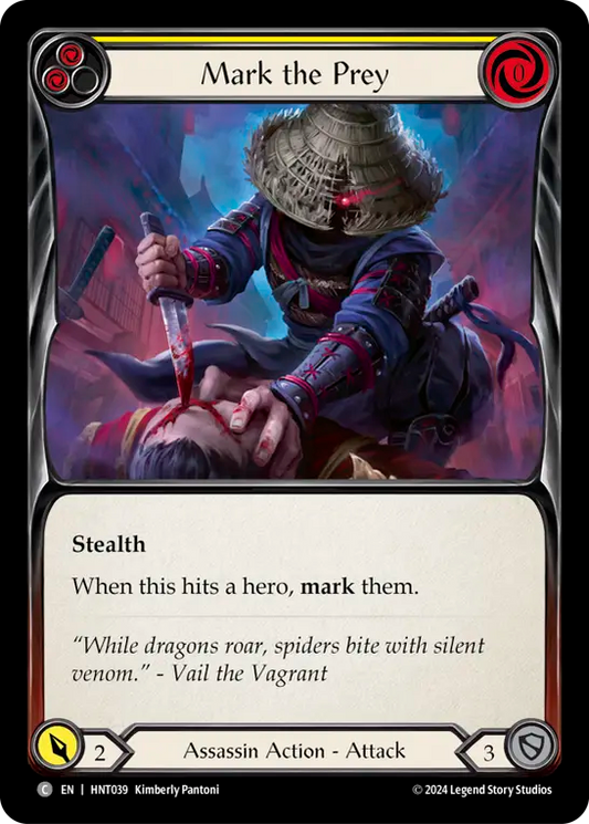 (HNT039) Flesh & Blood TCG The Hunted Single: Mark the Prey (Yellow) (Regular)  Common