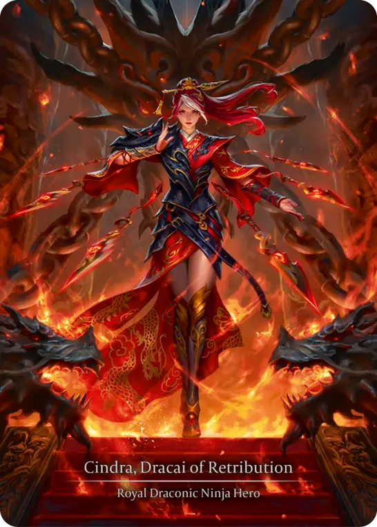 (HNT054) Flesh & Blood TCG The Hunted Single: Cindra, Dracai of Retribution (Marvel)  Marvel