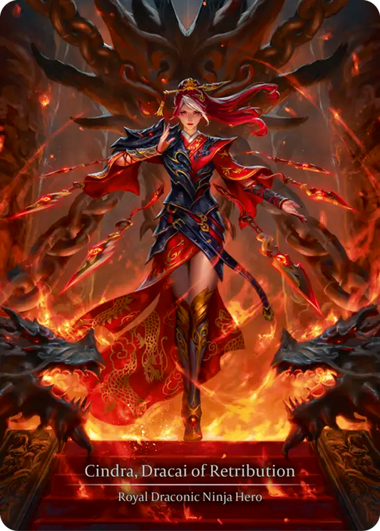 (HNT054) Flesh & Blood TCG The Hunted Single: Cindra, Dracai of Retribution (Marvel)  Marvel