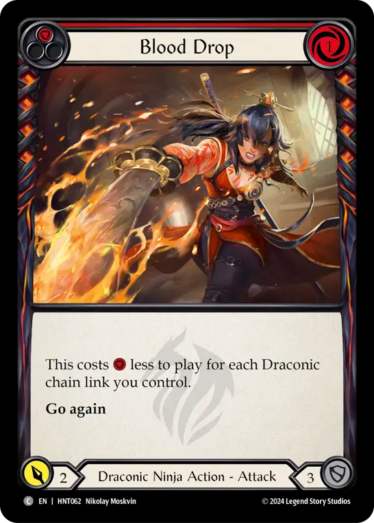 (HNT062) Flesh & Blood TCG The Hunted Single: Blood Drop (Regular)  Common