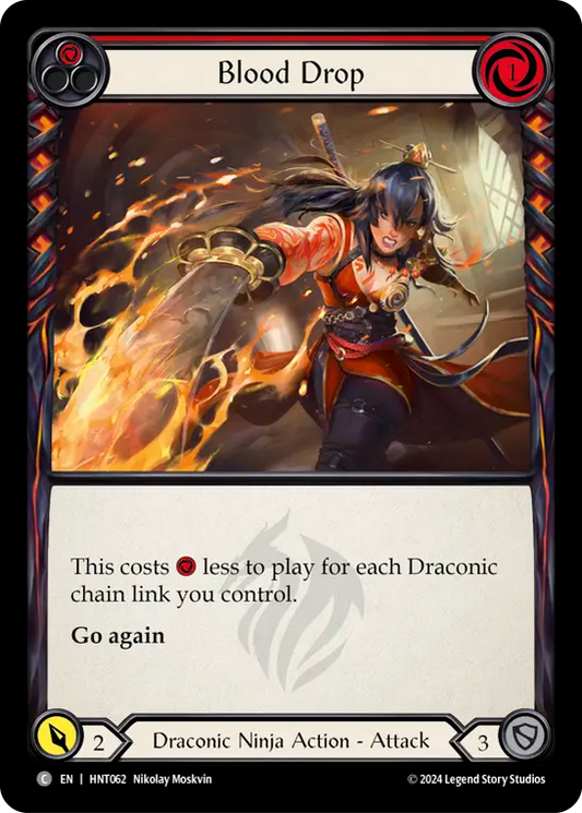 (HNT062) Flesh & Blood TCG The Hunted Single: Blood Drop (Regular)  Common