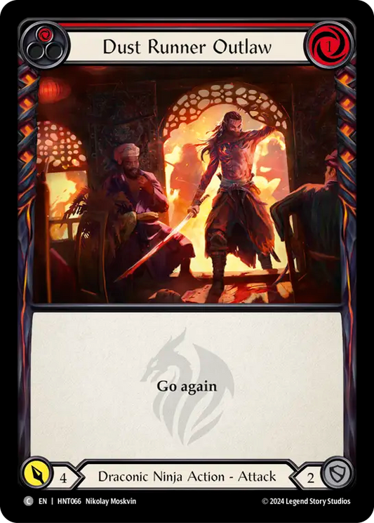 (HNT066) Flesh & Blood TCG The Hunted Single: Dust Runner Outlaw (Red) (Regular)  Common