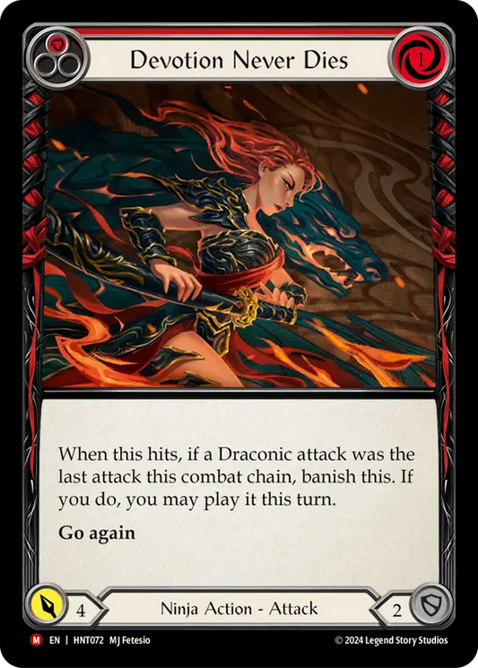 (HNT072) Flesh & Blood TCG The Hunted Single: Devotion Never Dies (Regular)  Majestic