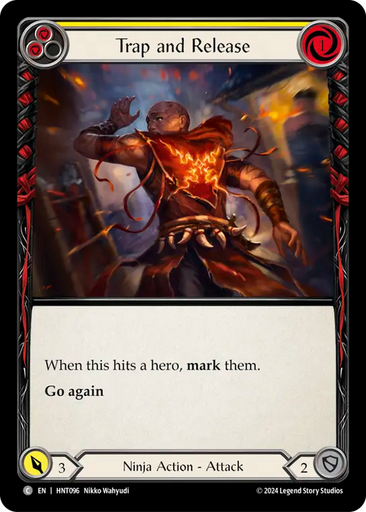 (HNT096) Flesh & Blood TCG The Hunted Single: Trap and Release (Yellow) (Regular)  Common