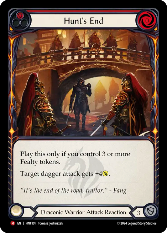 (HNT101) Flesh & Blood TCG The Hunted Single: Hunt's End (Rainbow Foil)  Majestic