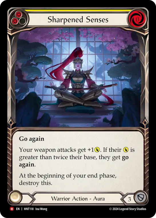 (HNT118) Flesh & Blood TCG The Hunted Single: Sharpened Senses (Rainbow Foil)  Majestic