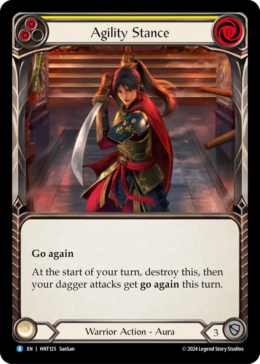 (HNT125) Flesh & Blood TCG The Hunted Single: Agility Stance (Regular)  Rare