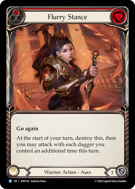 (HNT126) Flesh & Blood TCG The Hunted Single: Flurry Stance (Regular)  Rare