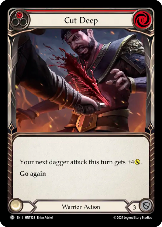 (HNT128) Flesh & Blood TCG The Hunted Single: Cut Deep (Red) (Regular)  Common