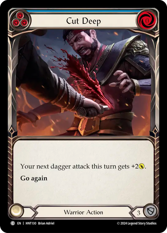 (HNT130) Flesh & Blood TCG The Hunted Single: Cut Deep (Blue) (Regular)  Common