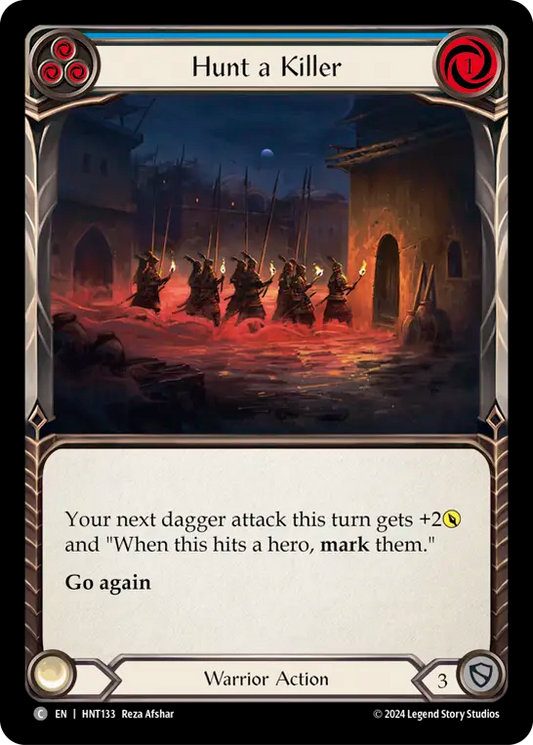 (HNT133) Flesh & Blood TCG The Hunted Single: Hunt a Killer (Blue) (Regular)  Common