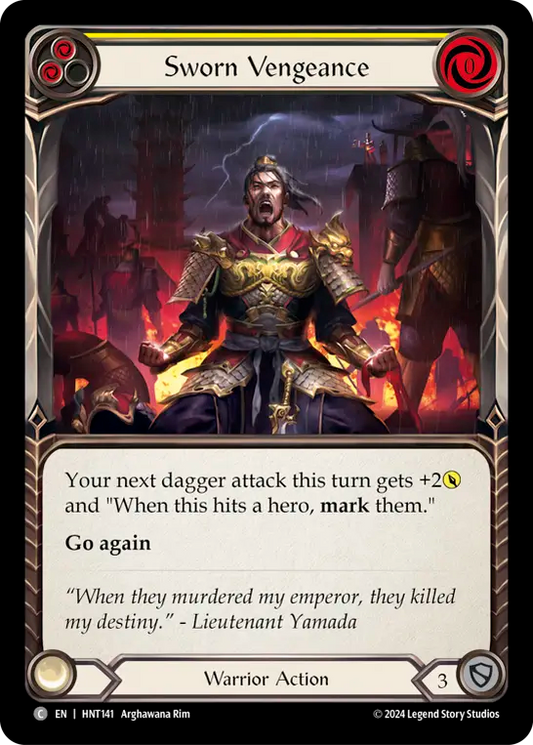 (HNT141) Flesh & Blood TCG The Hunted Single: Sworn Vengeance (Yellow) (Regular)  Common