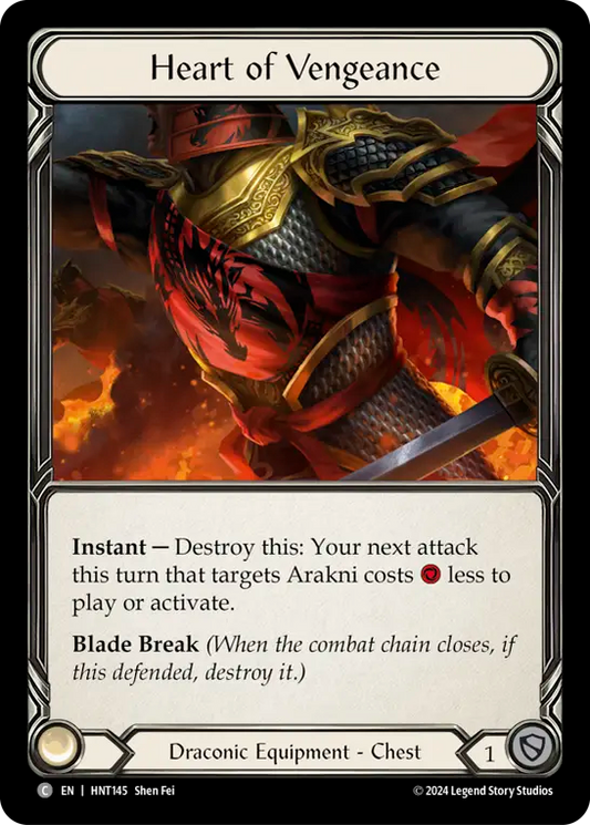 (HNT145) Flesh & Blood TCG The Hunted Single: Heart of Vengeance (Cold Foil)  Common