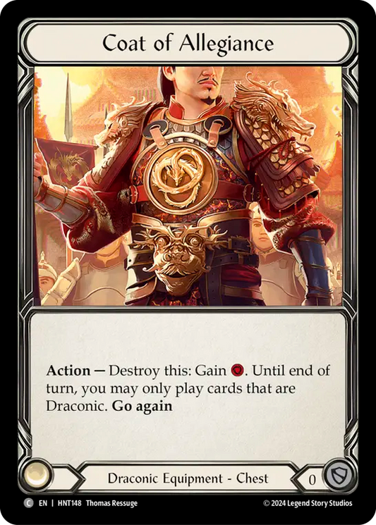 (HNT148) Flesh & Blood TCG The Hunted Single: Coat of Allegiance (Cold Foil)  Common