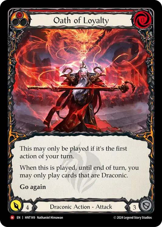 (HNT149) Flesh & Blood TCG The Hunted Single: Oath of Loyalty (Rainbow Foil)  Majestic