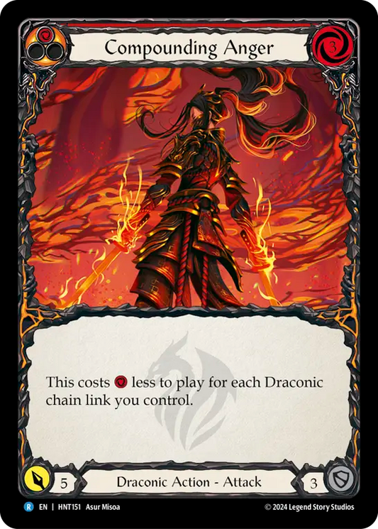 (HNT151) Flesh & Blood TCG The Hunted Single: Compounding Anger (Regular)  Rare