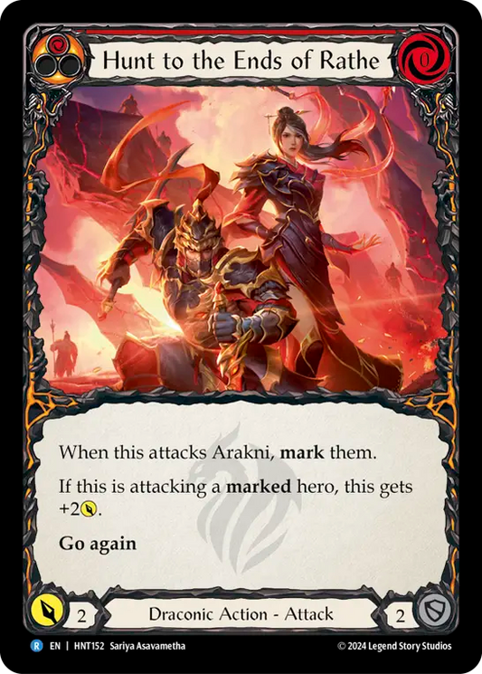 (HNT152) Flesh & Blood TCG The Hunted Single: Hunt to the Ends of Rathe (Rainbow Foil)  Rare