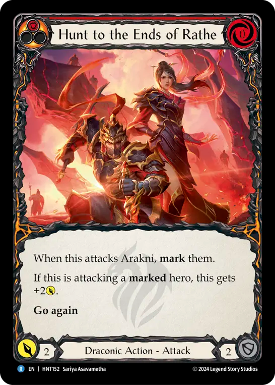 (HNT152) Flesh & Blood TCG The Hunted Single: Hunt to the Ends of Rathe (Regular)  Rare