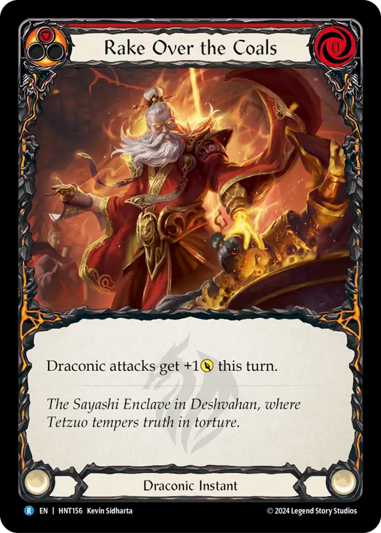 (HNT156) Flesh & Blood TCG The Hunted Single: Rake Over the Coals (Regular)  Rare