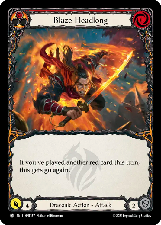 (HNT157) Flesh & Blood TCG The Hunted Single: Blaze Headlong (Regular)  Common